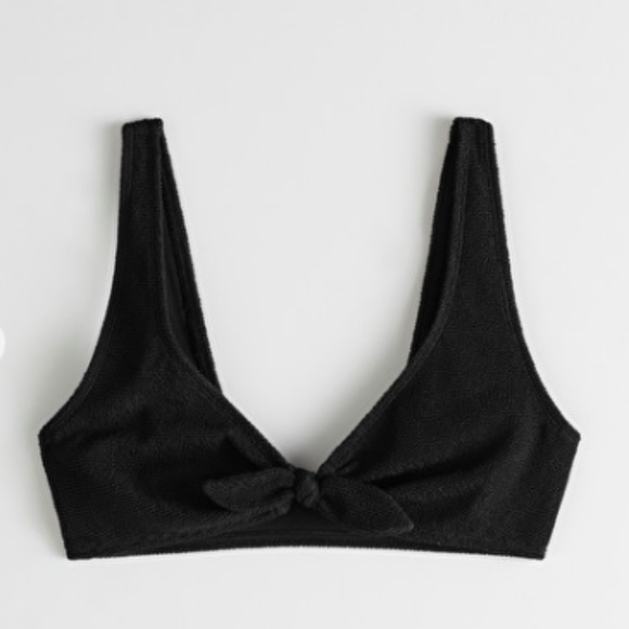 & Other Stories Other - Crepe Knot Tie Bikini Top